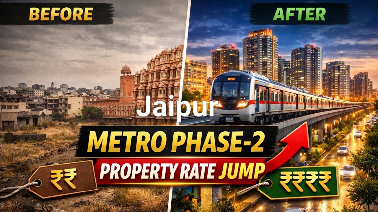 Jaipur Metro Phase-2 Start होते ही Property Rates में Big Jump | Before vs After Impact
