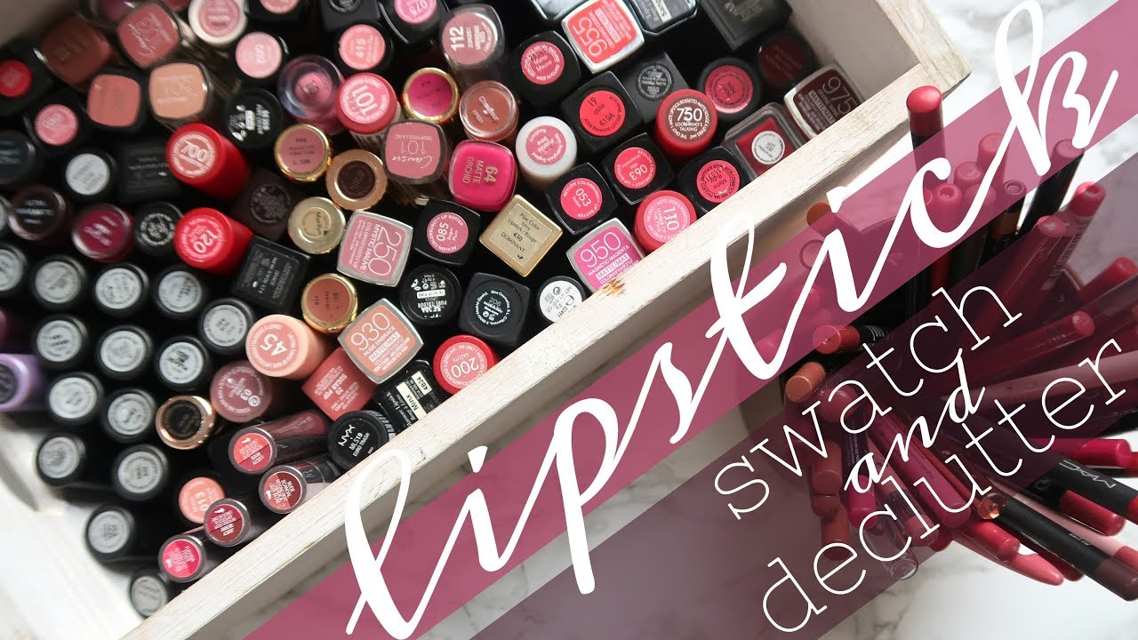 EPIC Lipstick Declutter / SWATCHING EVERYTHING