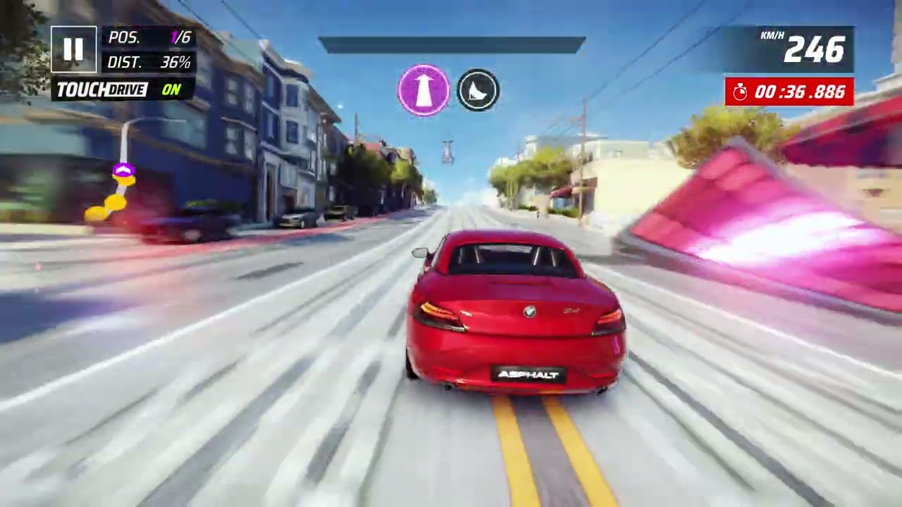 Asphalt legend driving BMW using nitro and crash the car and win the race 😄 #gaming #trending #viral
