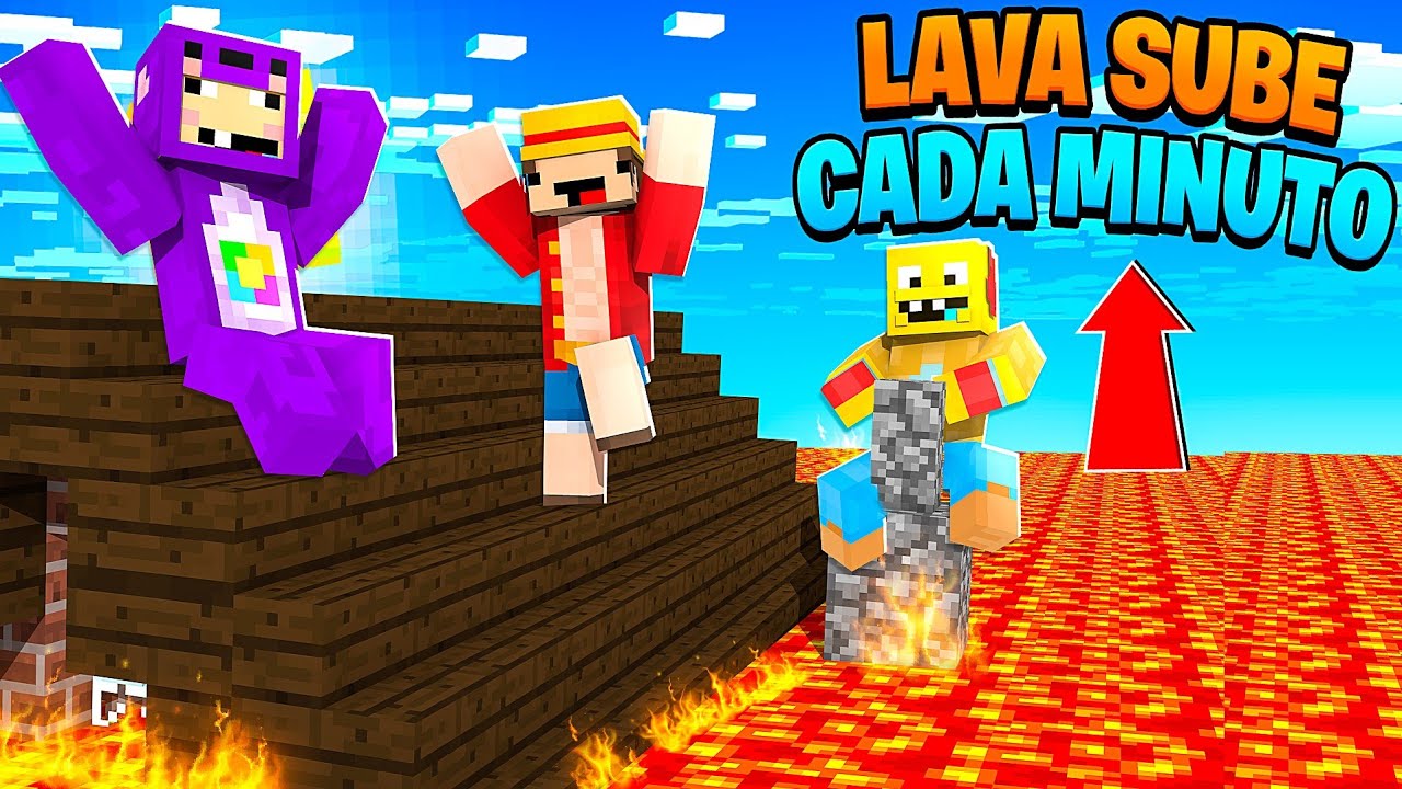 *MINECRAFT PERO... La lava sube cada minuto 2*