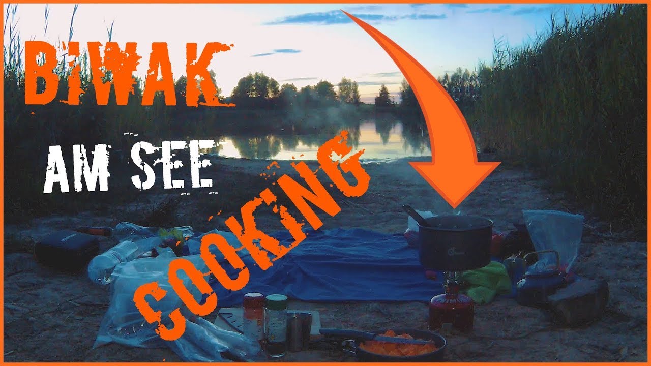 Biwak am See mit Outdoor kochen [Cooking]