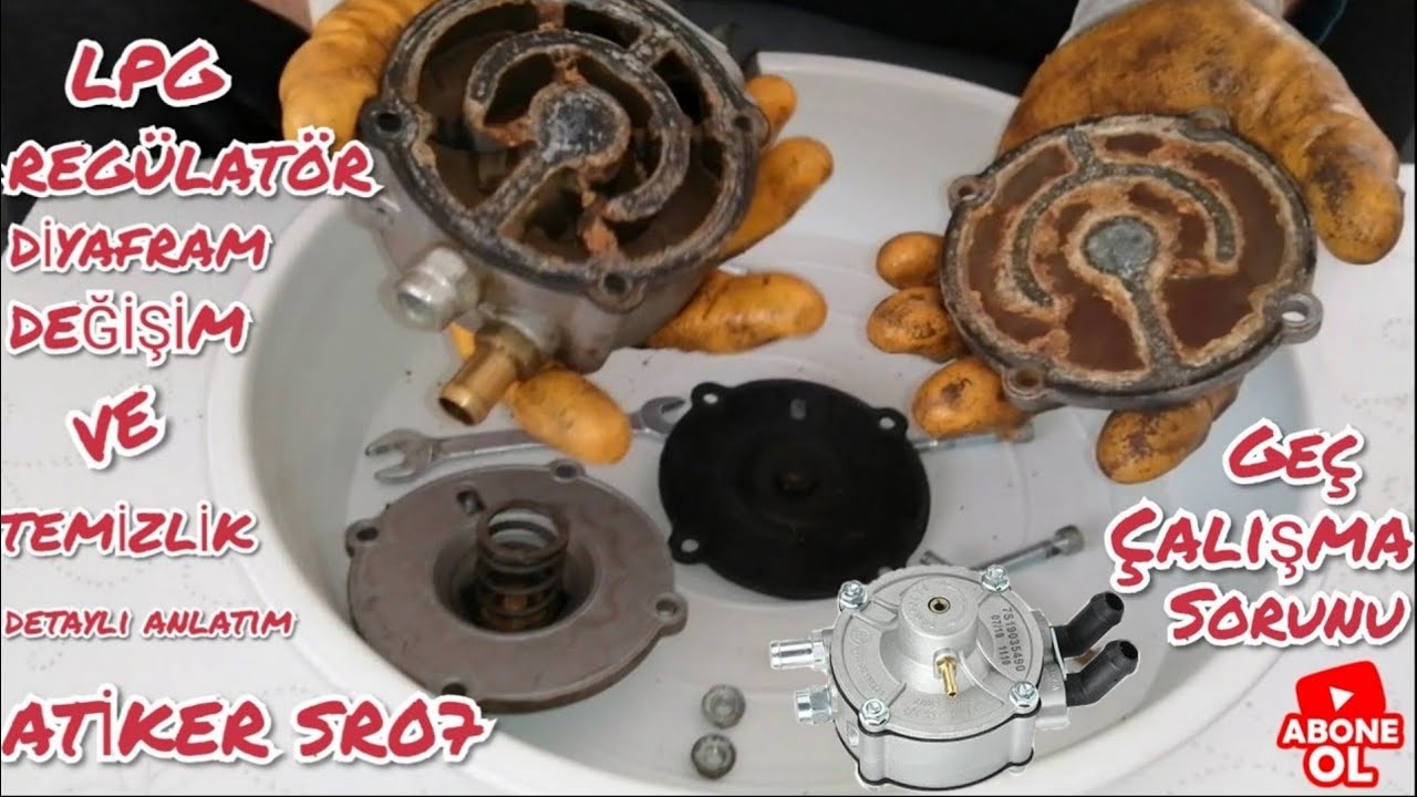 #Lpg#Atiker#sr07 Regülatör Diyafram Değişimi&Temizlik Geç Çalışma Sorunu Lpg ye Geçişte Stop Etme