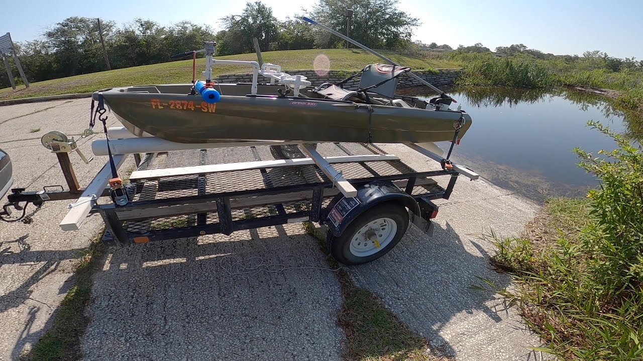 DIY Removable Utility Trailer to KAYAK TRAILER Conversion with Retractable Straps and Winch