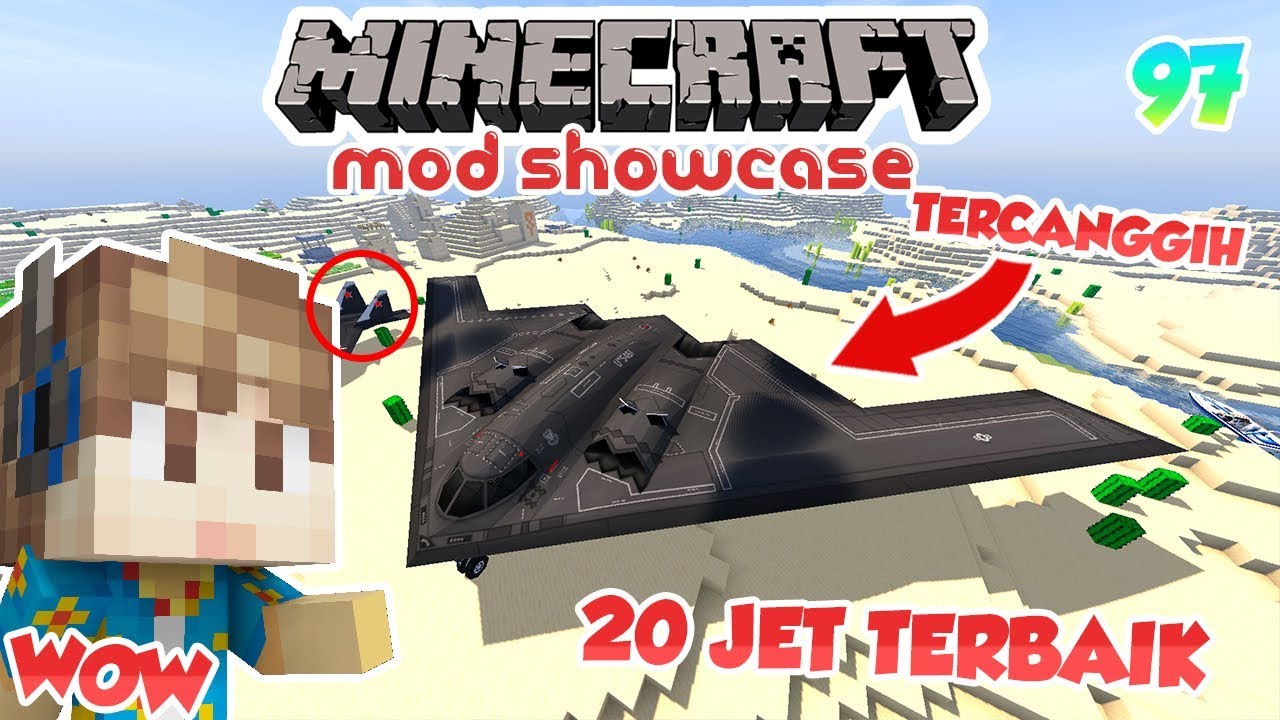 20 PESAWAT JET PALING CANGGIH DAN MODERN DI MINECRAFT - MINECRAFT  MOD SHOWCASE INDONESIA #97