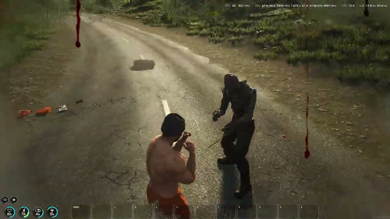 SCUM Max Strength and Brawl Skill VS Razor (Fist fight)