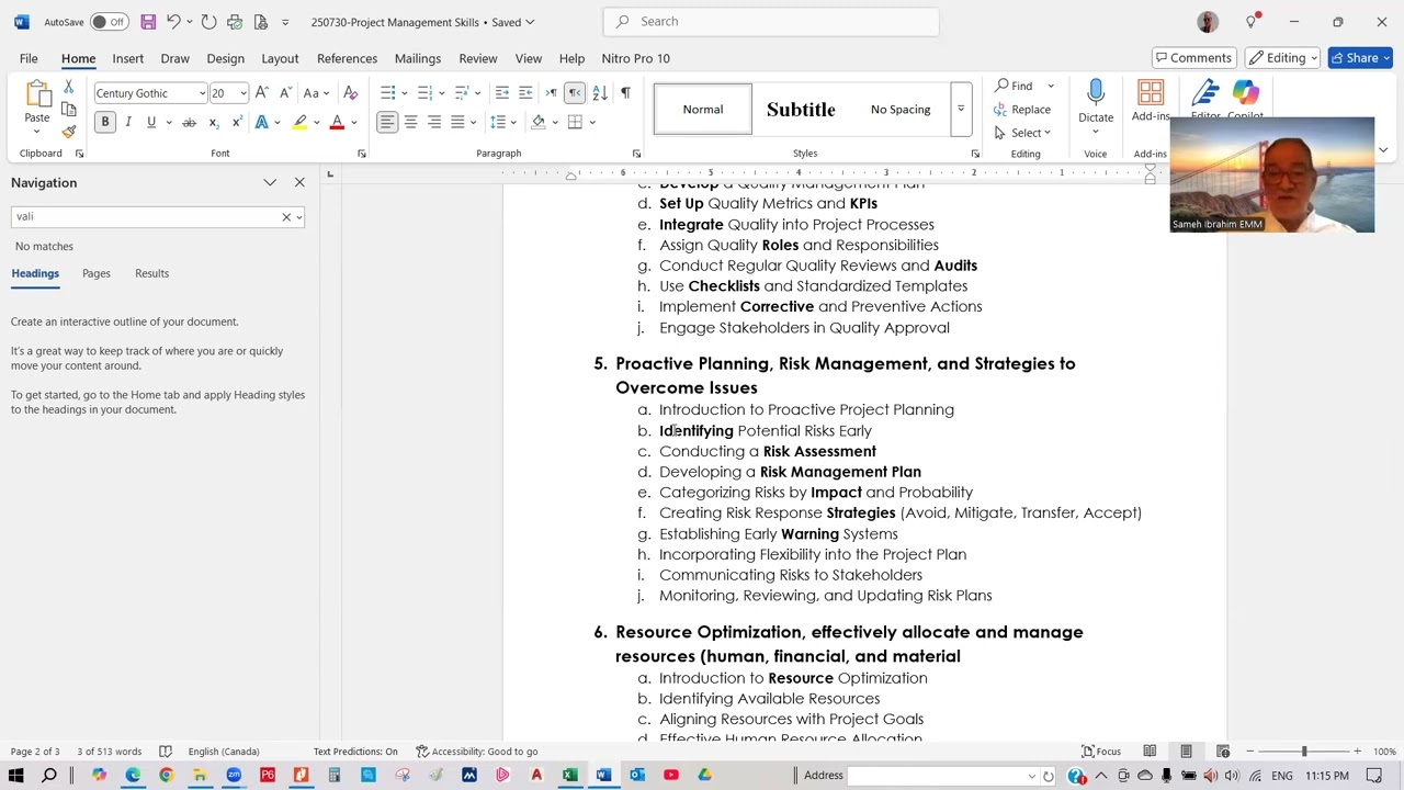 Project Management Skills 