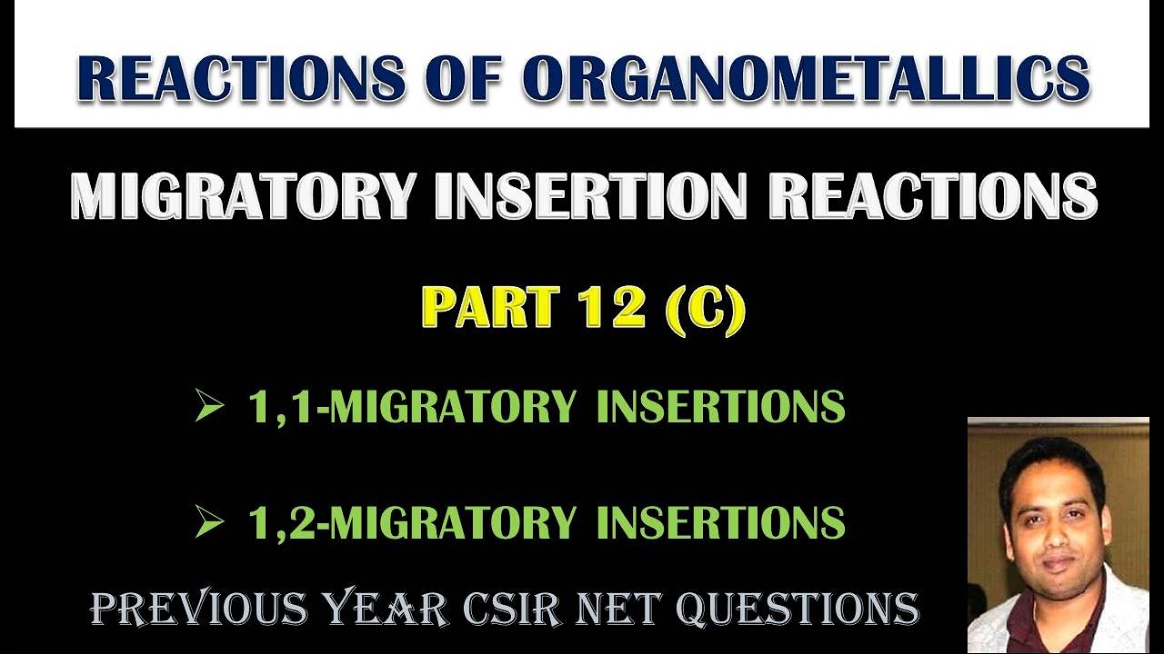 PART 12(C): MIGRATORY INSERTION REACTIONS IN ORGANOMETALLIC COMPOUNDS FOR CSIR NET/GATE/IIT JAM