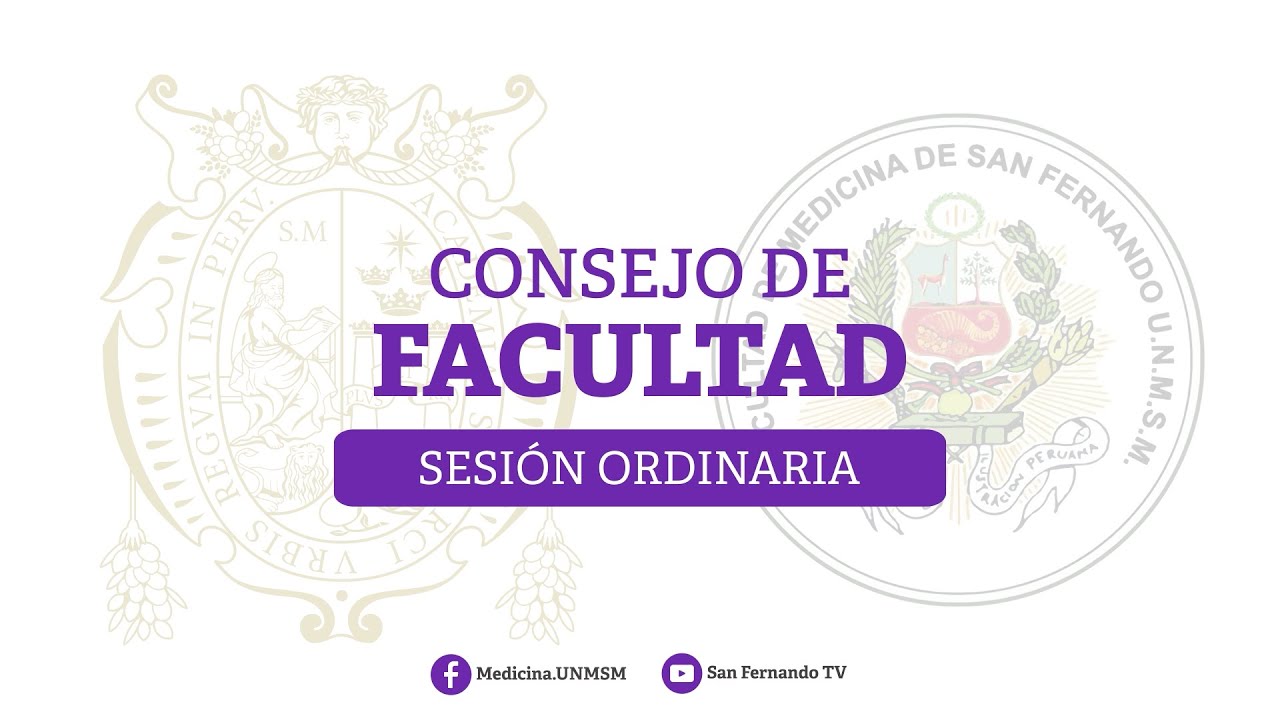 🟣#envivo #unmsm #medicinaunmsm | CONSEJO DE FACULTAD - SESIÓN ORDINARIA 23-01-2026