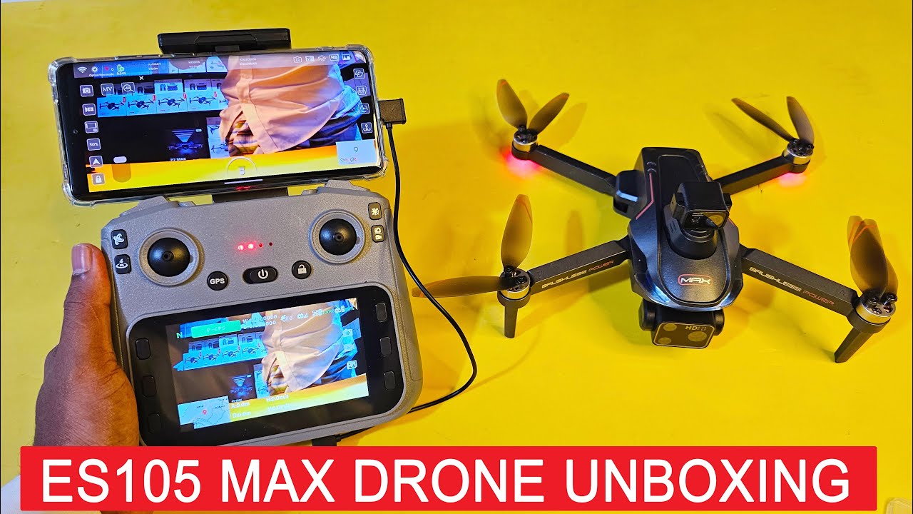 ES105 MAX GPS Drone Unboxing & Flight Test | 5KM Range | Powerful 4K Camera Drone Review 2025