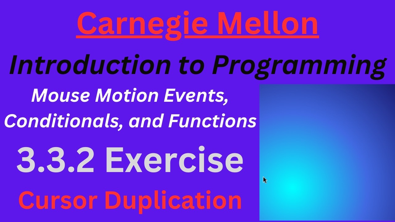 CM Intro to Programming  Unit 3 Lesson 4 Exercise: Cursor Duplication