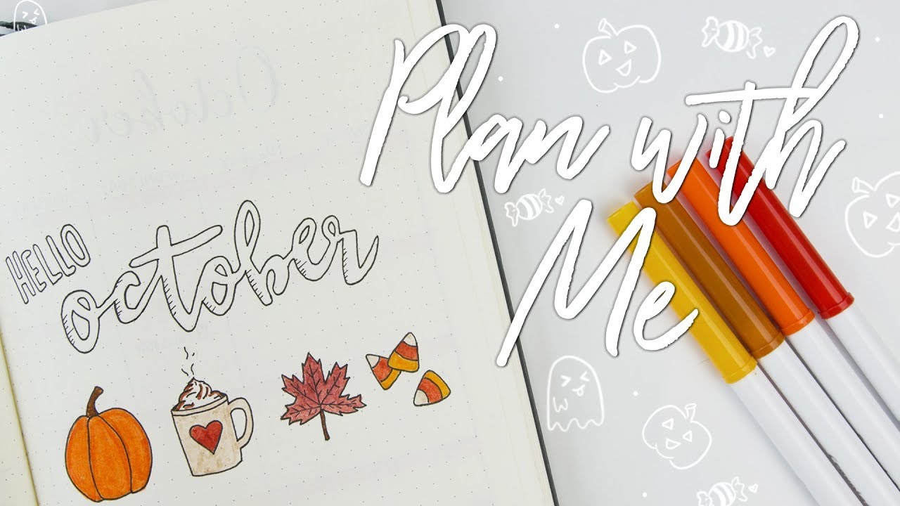 PLAN WITH ME | October 2017 Bullet Journal Setup 🎃