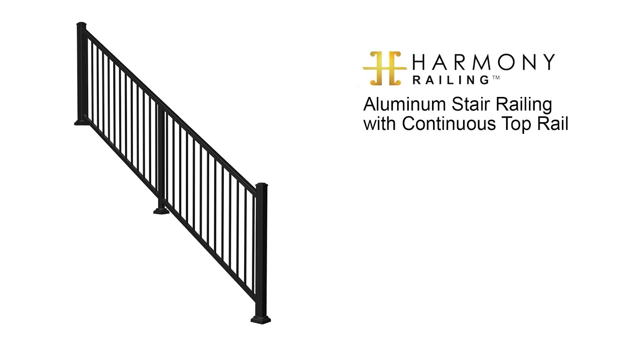Stair Railing with Continuous Top Rail | Harmony Railing