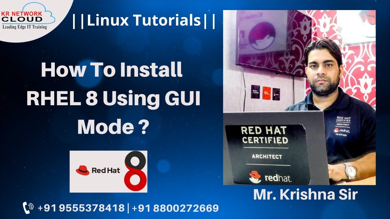 RHEL 8 Installation Using GUI Mode || Linux rhel-8 installation || Online Linux Classes in Hindi