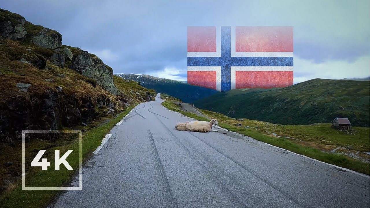 Norway Aurlandsvegen - Scenic Drive 4K (full roadvideo)