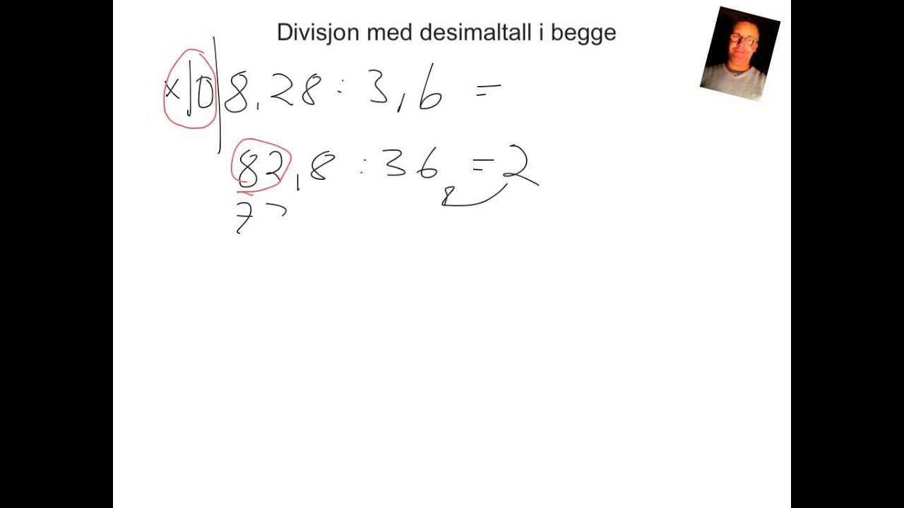 Divisjon med desimaltall i begge