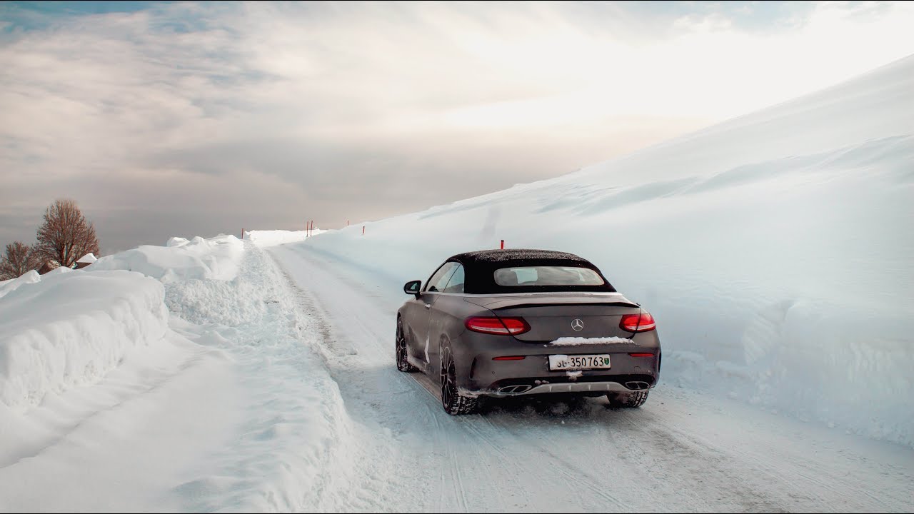 SNOW DRIVE WITH A C43 AMG CONVERTIBLE