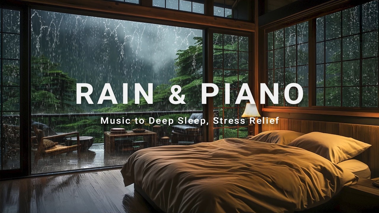 Soothing Piano + Rain Sounds | Deep Sleep Music to Relieve Stress, Insomnia, and Calm the Mind