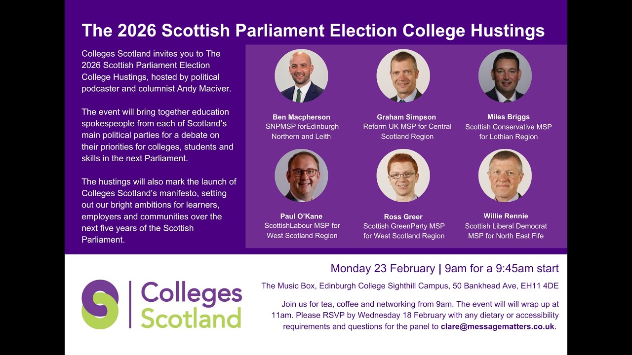 College Hustings - Monday 23 February 2026