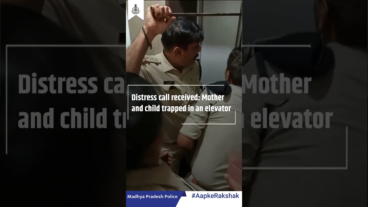 Heroic Rescue by Indore Police:Swift Response Saves Mother and Child Trapped in Elevator Malfunction
