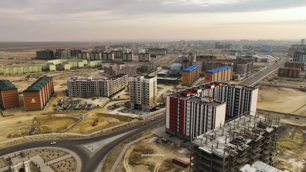 НОВОСТРОЙКИ АКТАУ 2023🌇 Утренний обзор 20-го микрорайона.