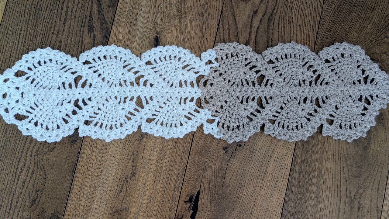 Horgolt terítő ananász mintával 