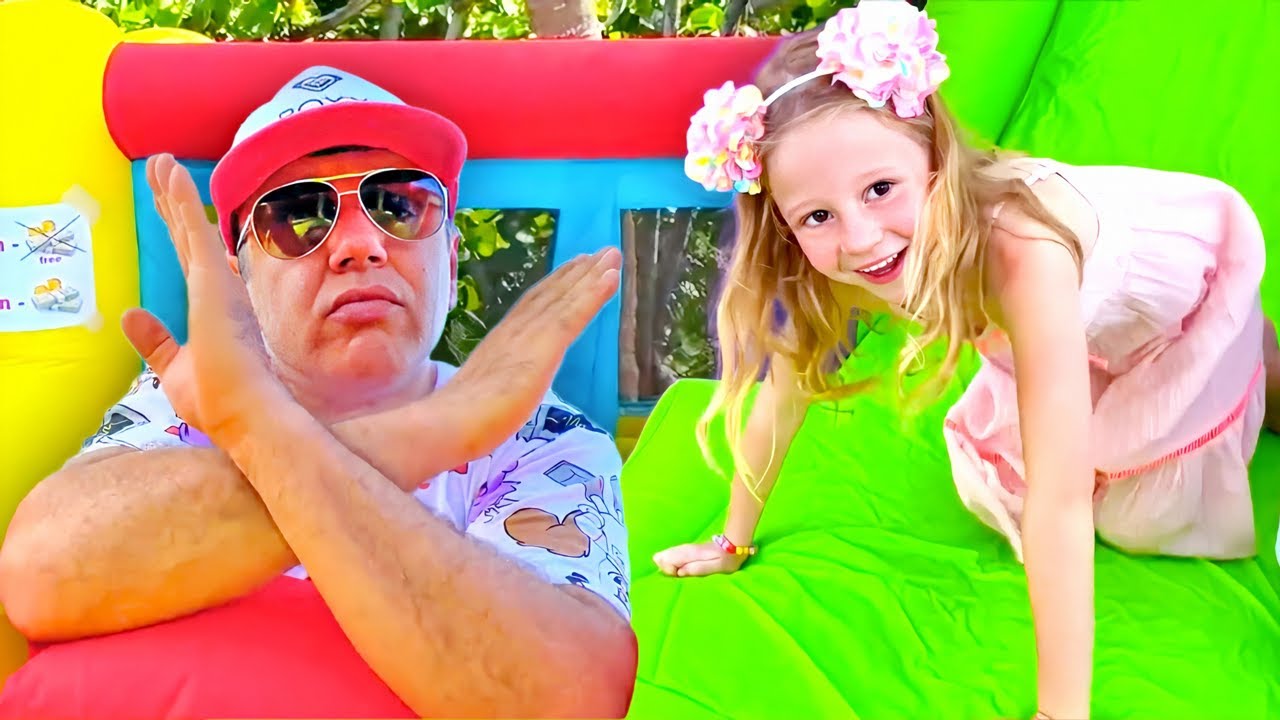 Nastya quer pular em um novo trampolim