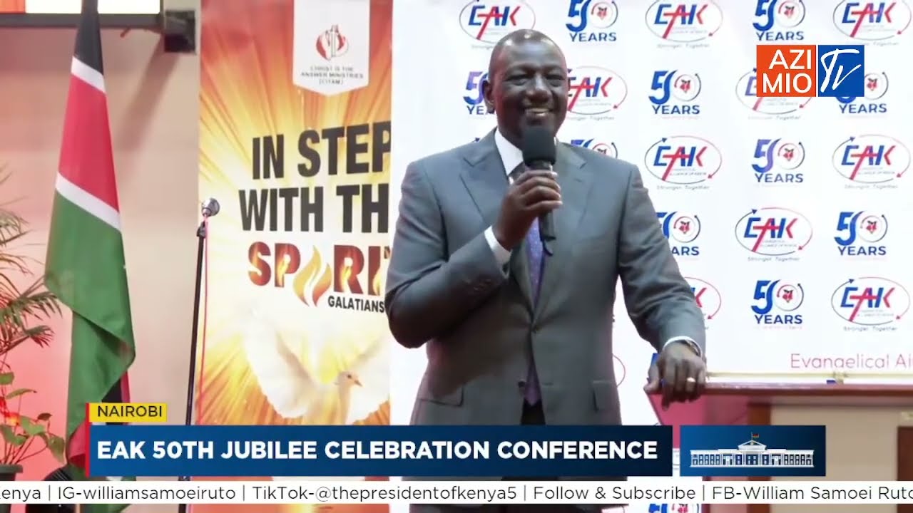 Ruto's BOLD Speech at Evangelical Alliance of Kenya 50th Jubilee Celebration Conference in Nairobi