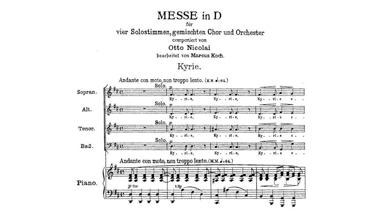 Otto Nicolai – Mass in D major