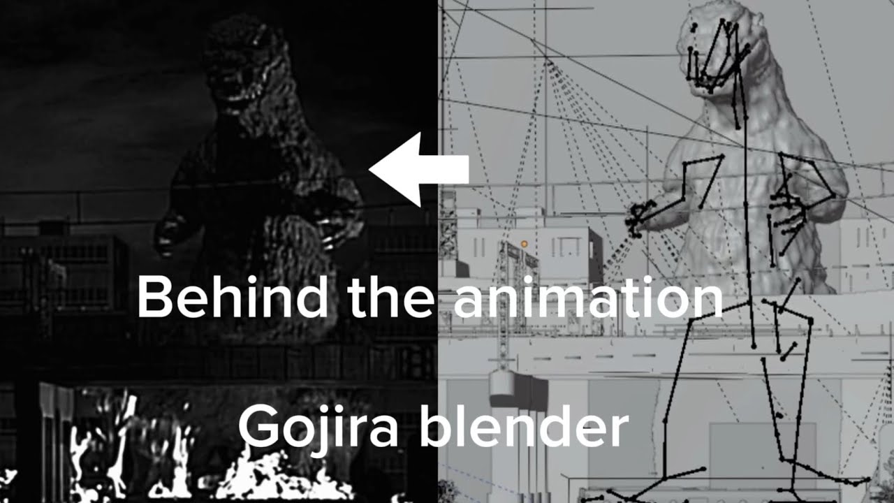 Behind the animation - Gojira blender animation