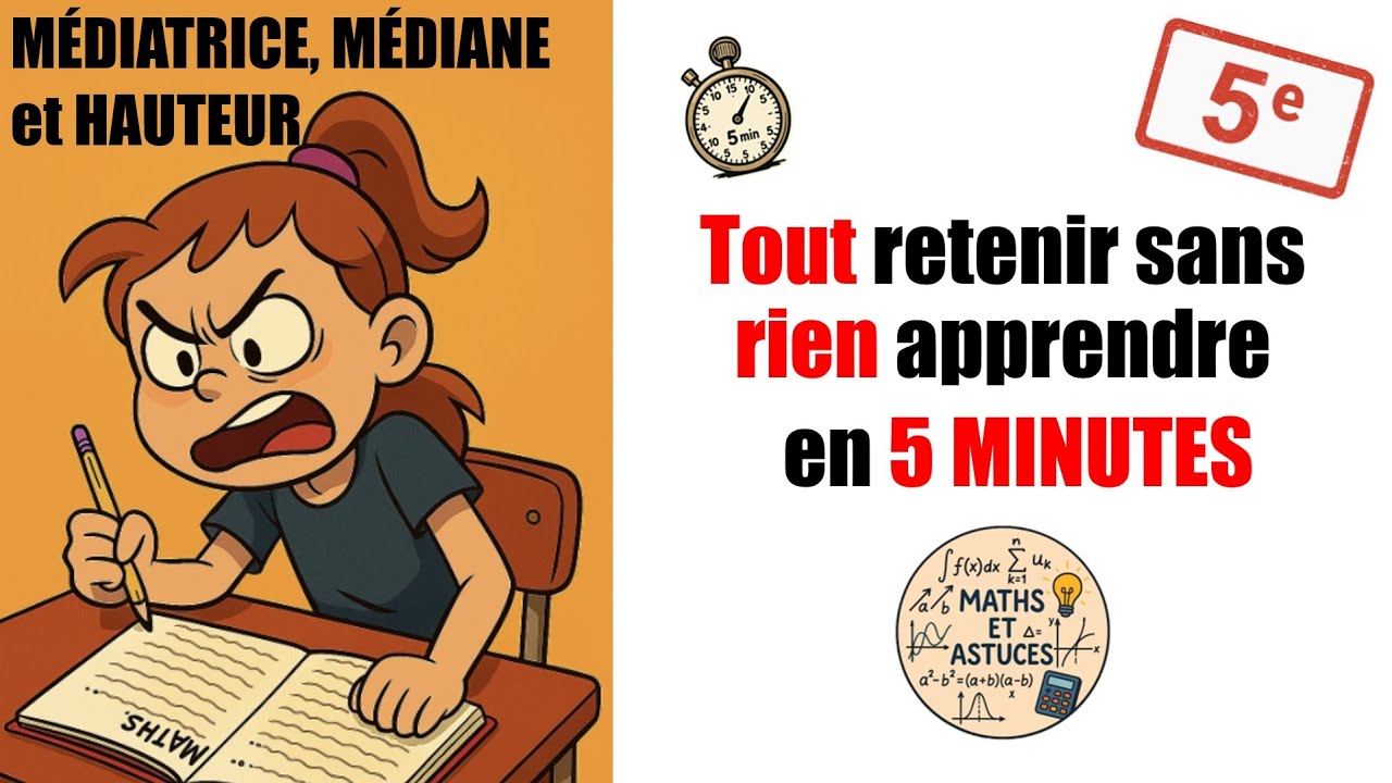 Maths 5e – Médiatrice, médiane, hauteur : l'astuce pour ne pas les confondre