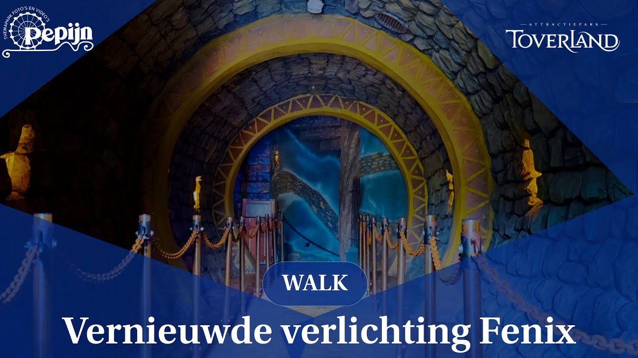 Vernieuwde verlichting wachtrij Fenix • Toverland 2025
