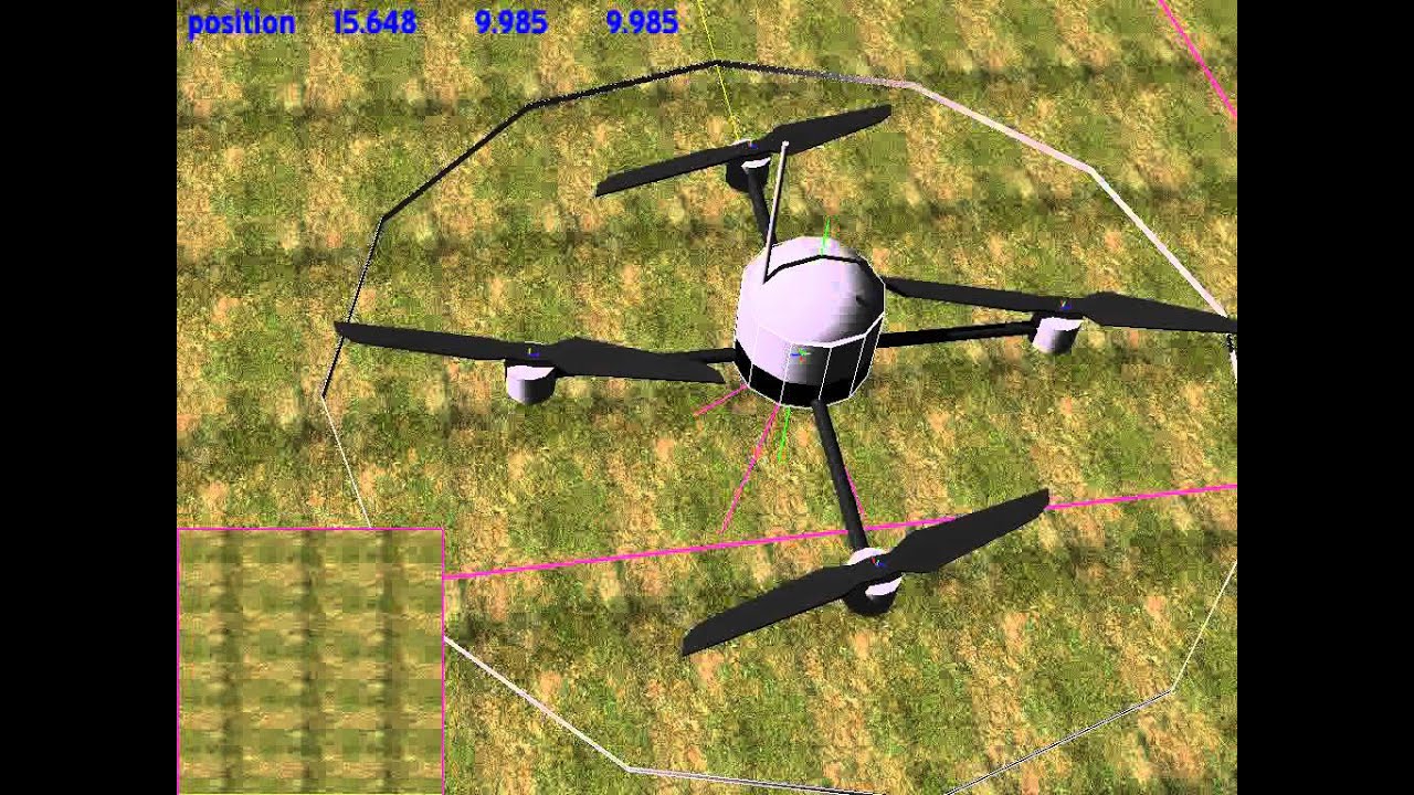 Drone robot takes aerial pictures in Webots simulation