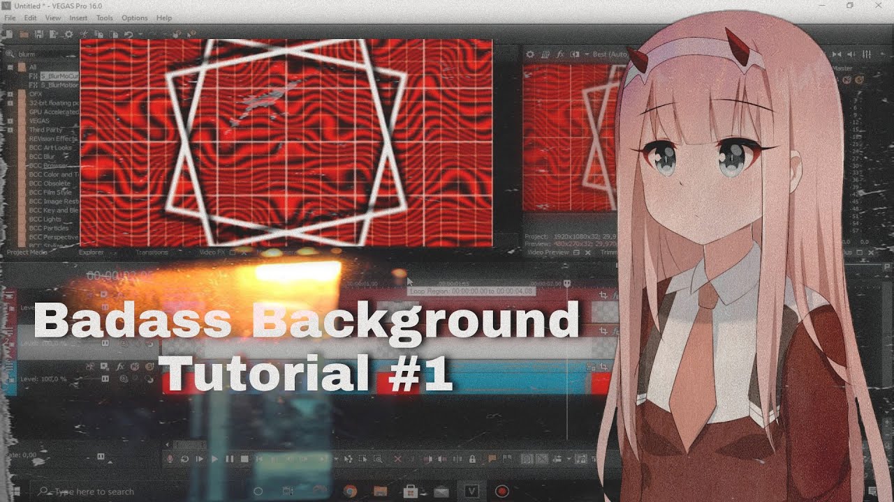 Badass Background Tutorial Amv #1 - Vegas Pro