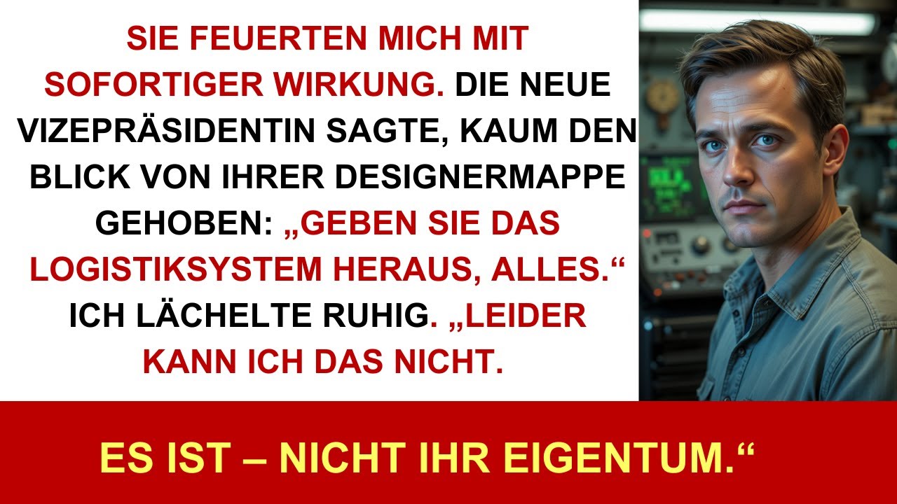 Neue VP feuert mich, will mein Logistiksystem. Meine Antwort: Heute nicht.