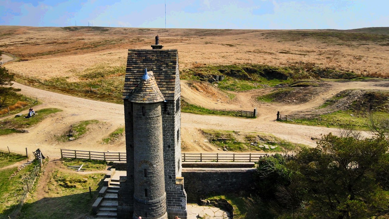 Rivington Pike, Chorley UK: DJI Mavic Air 2 drone flight 4K