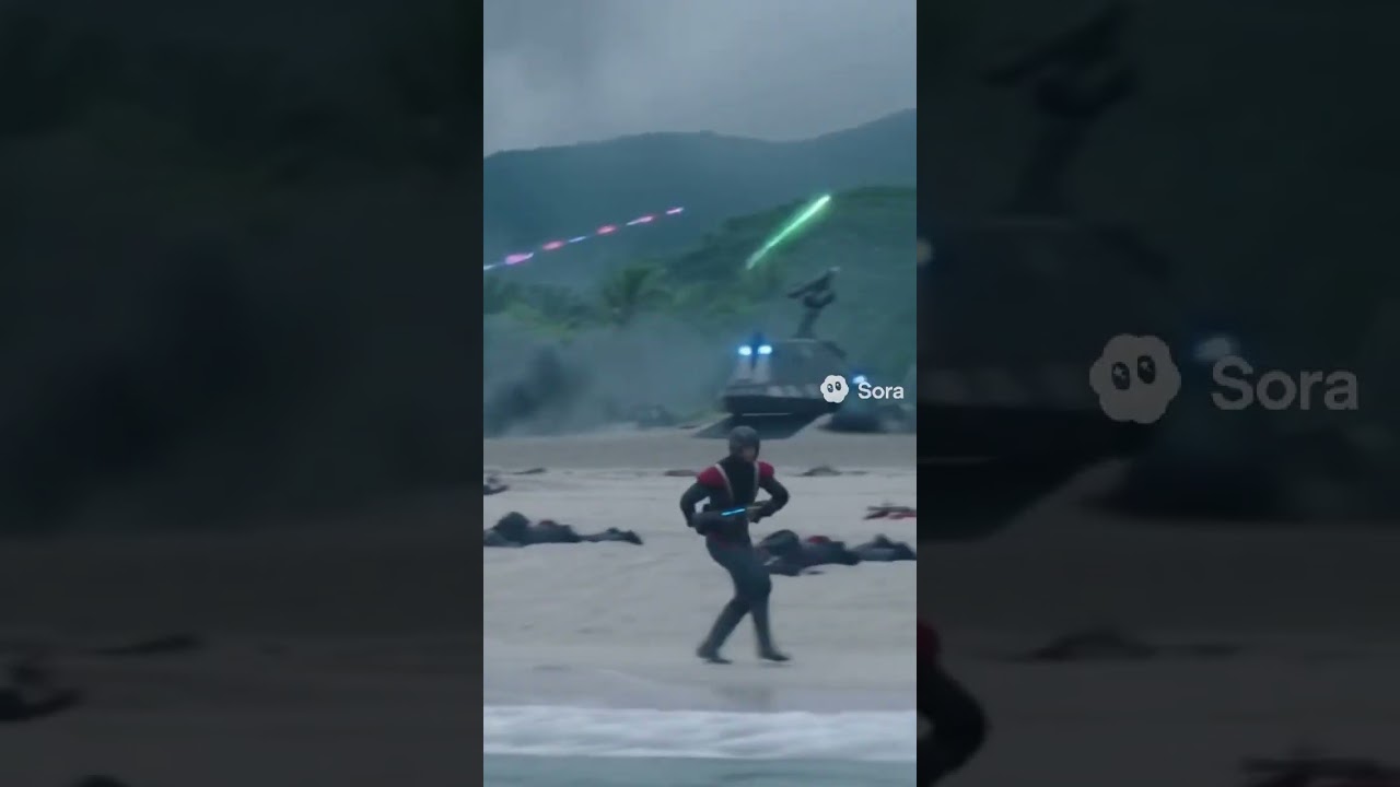 Federation soldiers storming the beach! (Star Trek Military Spec Concept) #sora2 #startrek