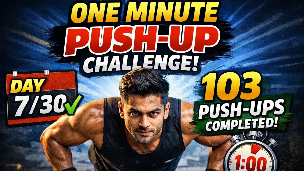 One minute push-up challenge 🔥 || Day 7/30 ✅ || Alpha Tiger 