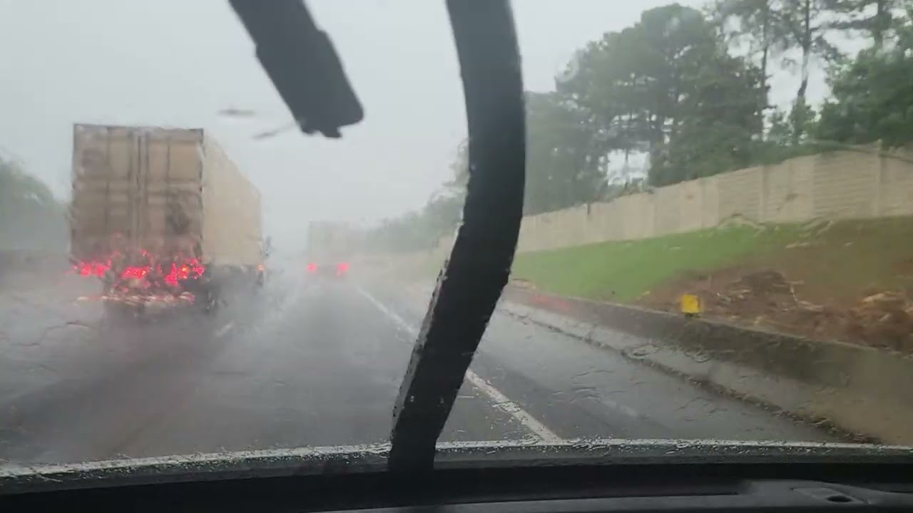 1-20 EAST DRIVE IN HEAVY RAIN FROM ATLANTA TO LITHONIA, GA