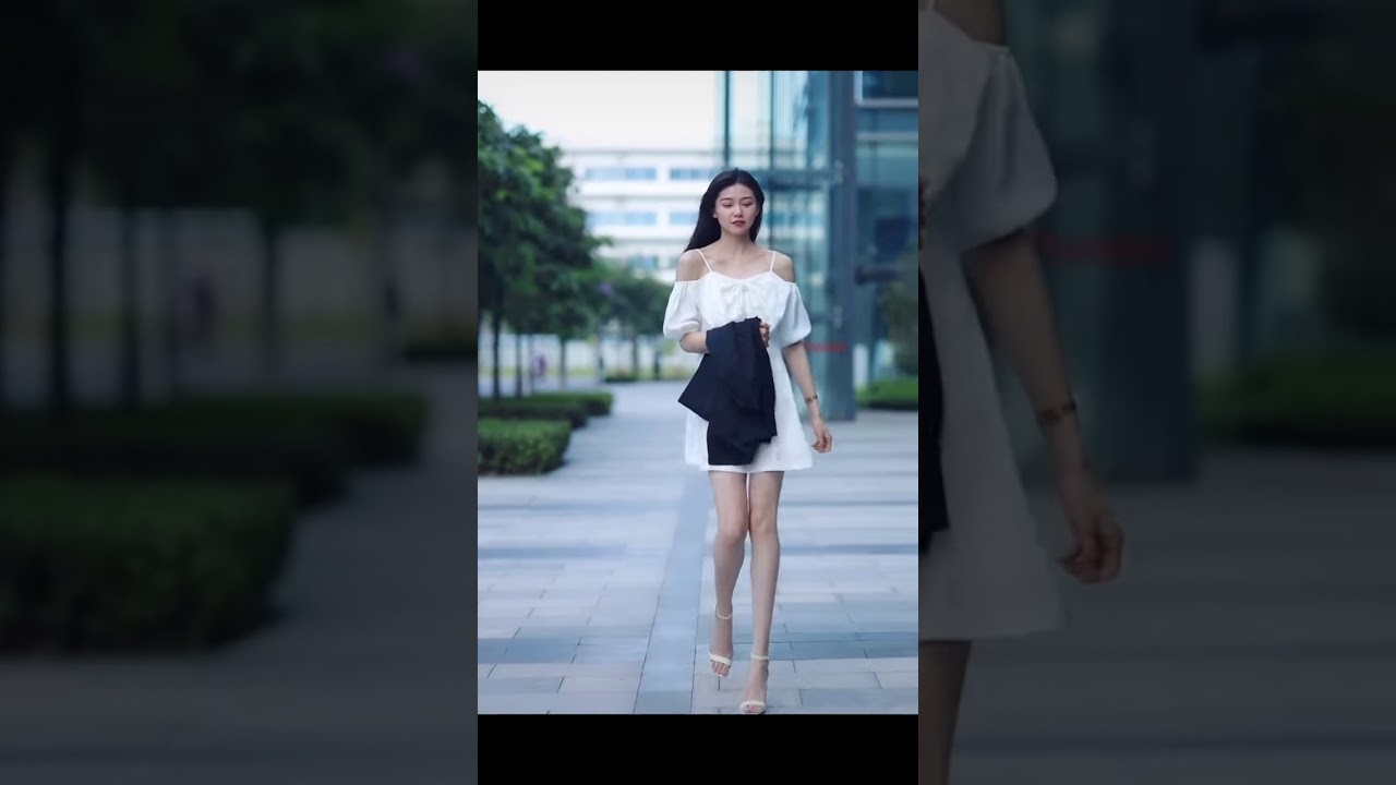 Beautiful Asian tall girl long legs