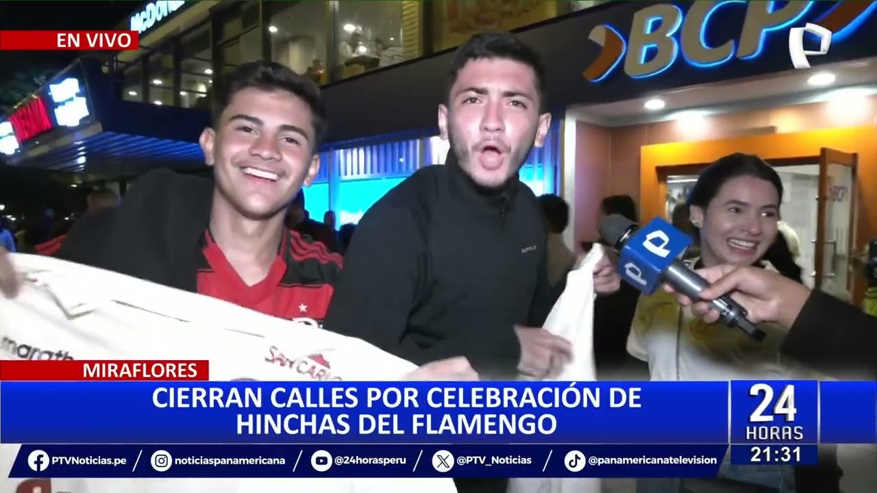 ¡Fiesta en Lima!: hinchas de Flamengo celebran título de la Copa Libertadores 2025 (3/3)
