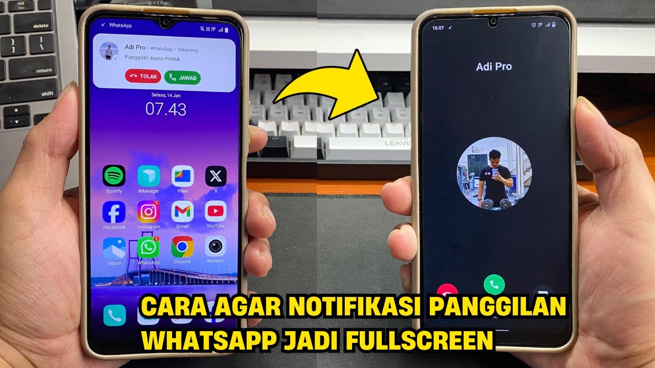Cara Agar Notifikasi Panggilan WhatsApp Jadi Fullscreen