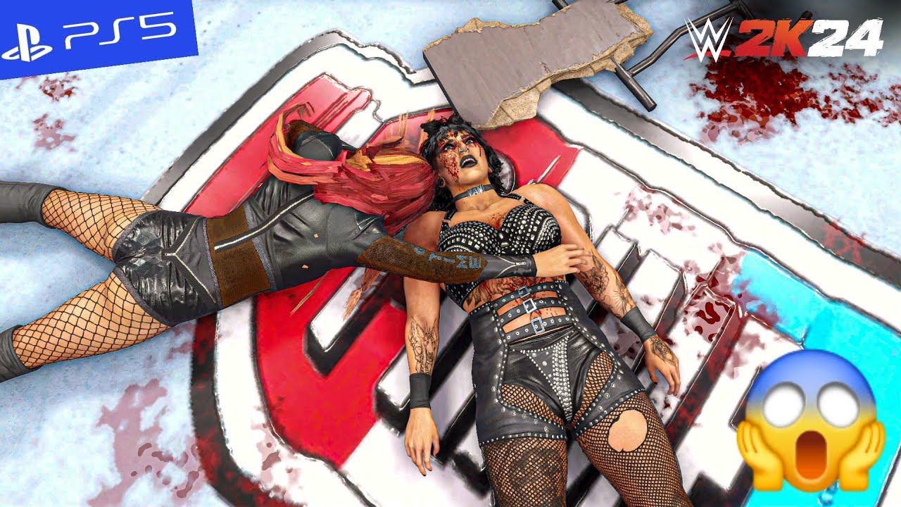 WWE 2K24 — Риа Рипли против Бекки Линч — матч без правил на WrestleMania 40 | PS5