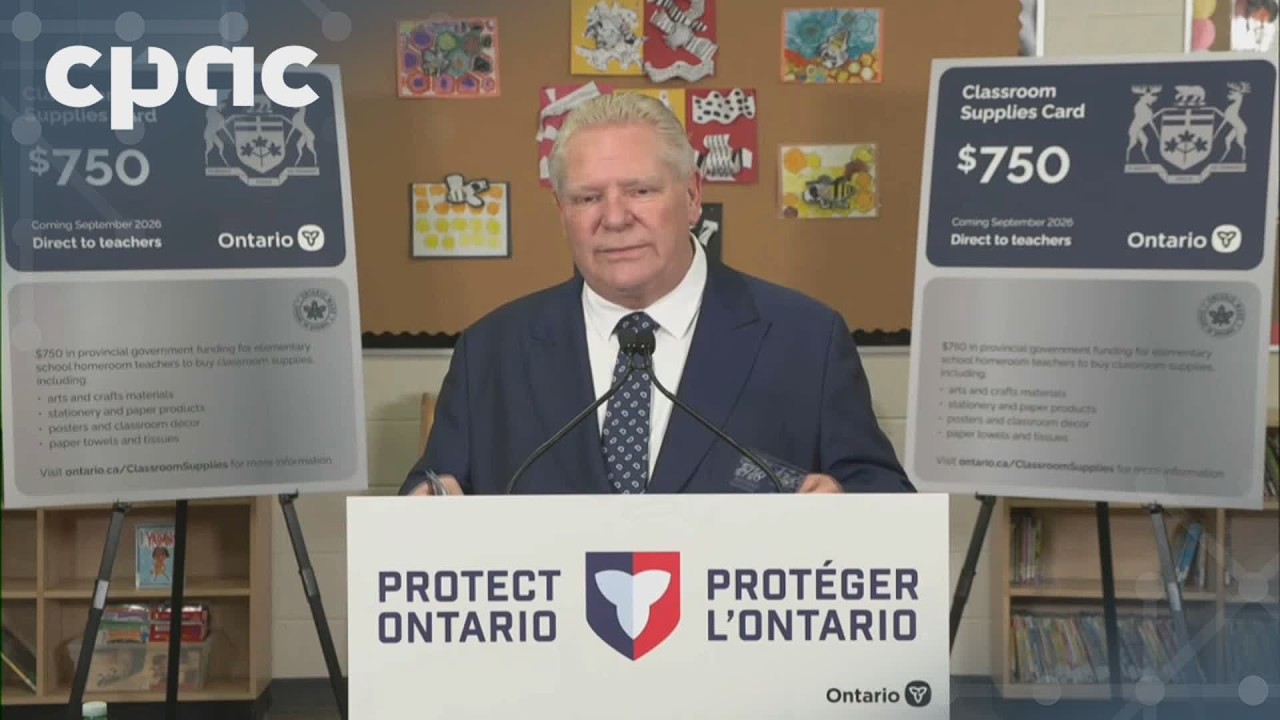 Starting soon: Ontario Premier Doug Ford holds a news conference in Toronto