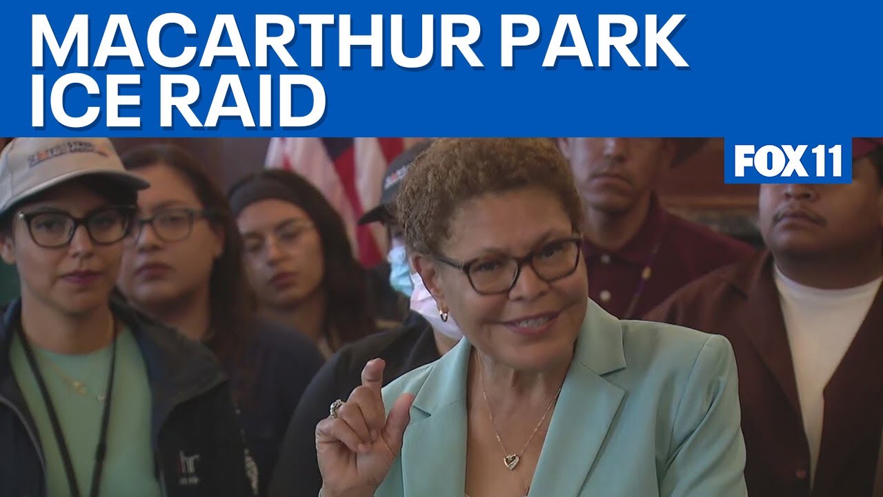 Karen Bass: Children forced inside as ICE units march through LA park  | FOX 11 LA