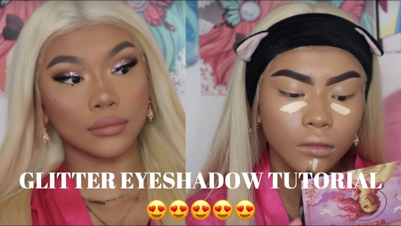 OUU GLITTER EYE TUTORIAL 😍😍 | NIGHT OUT LOOKZ | FOR SMALL EYEZ