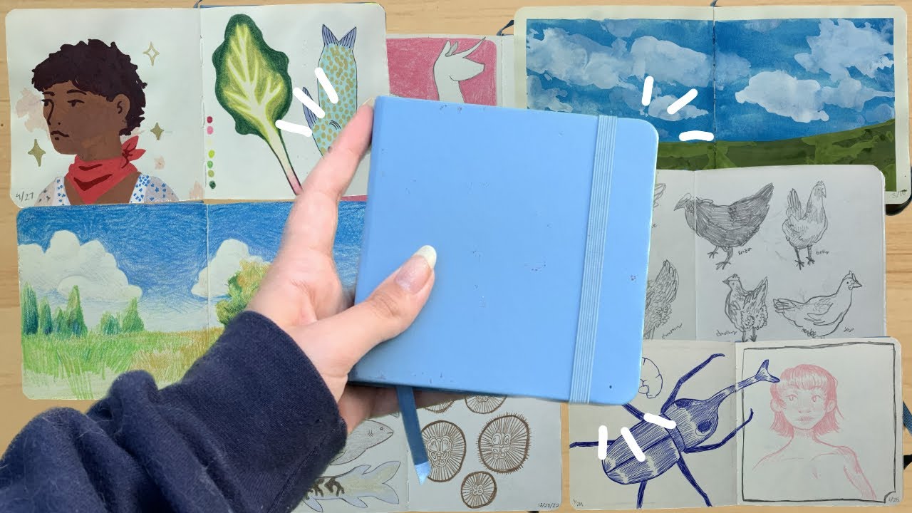 134 Daily Drawings ✷ Sketchbook Tour Jan - May 2023