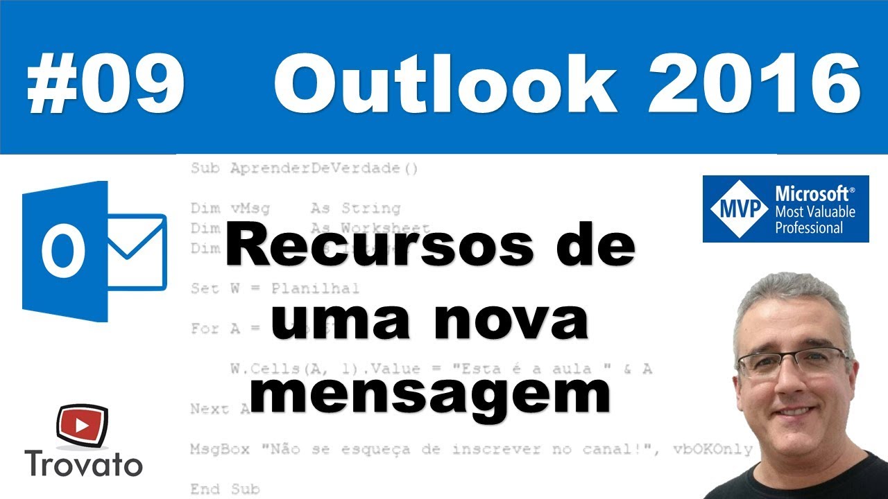 #09 – Recursos de uma nova mensagem - Outlook 2016