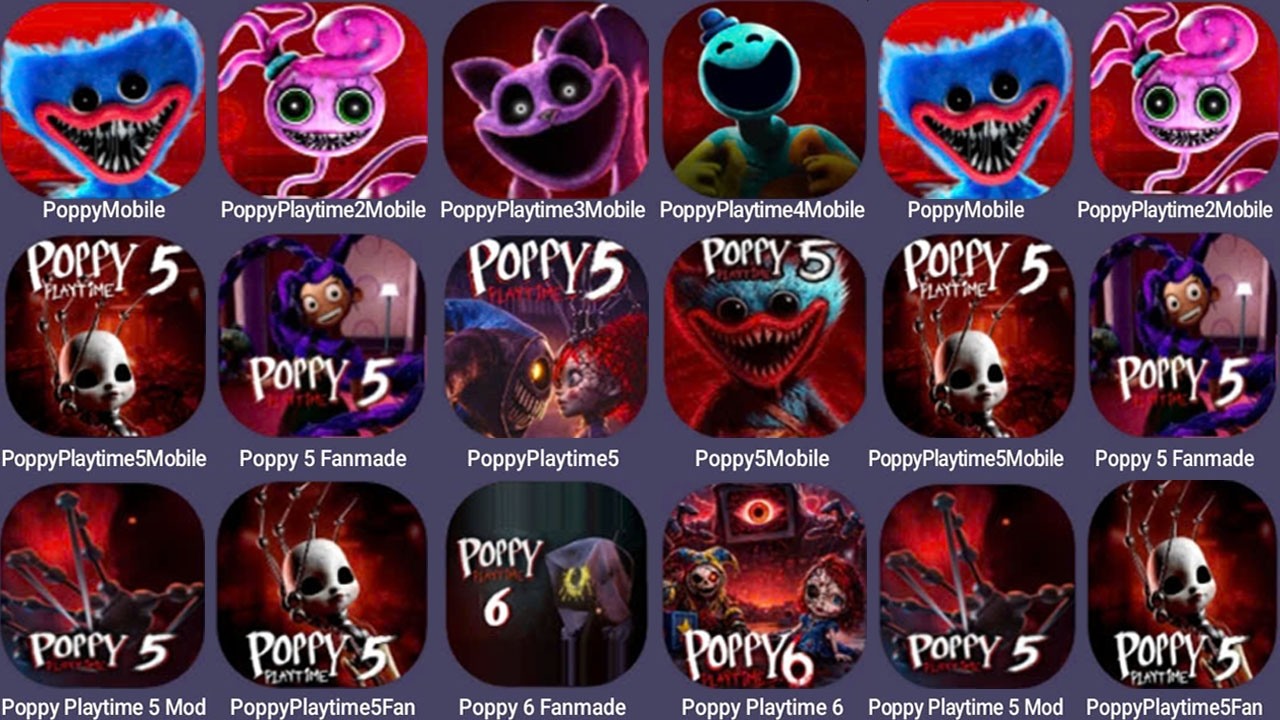 Poppy Playtime Mobile Vs Mod Vs Fanmade Chapter 1 2 3 4 5 & 6 | Full Boss | NEW UPDATE