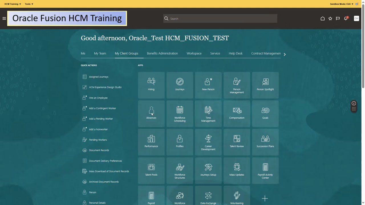 Oracle Absence Management - Fast Formula 1