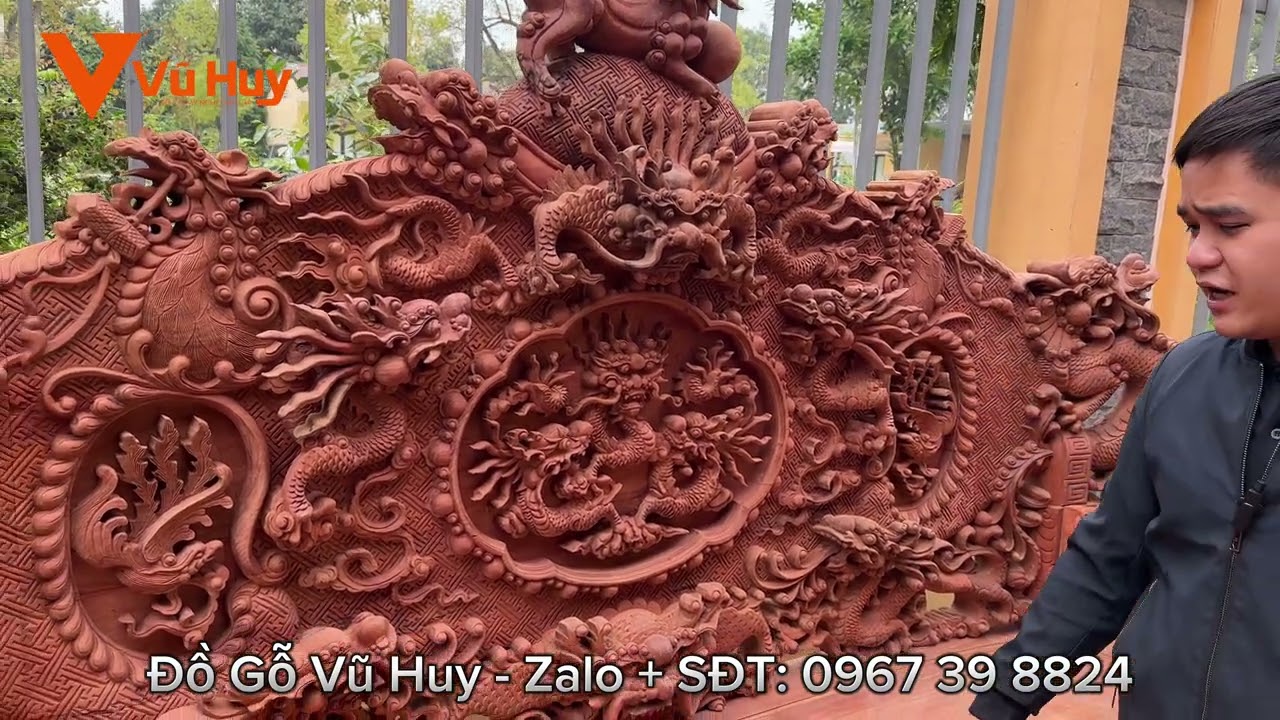 Bộ Ghế Rồng Đỉnh Gỗ Hương Lào Nguyên Phến Siêu VIP 350tr
